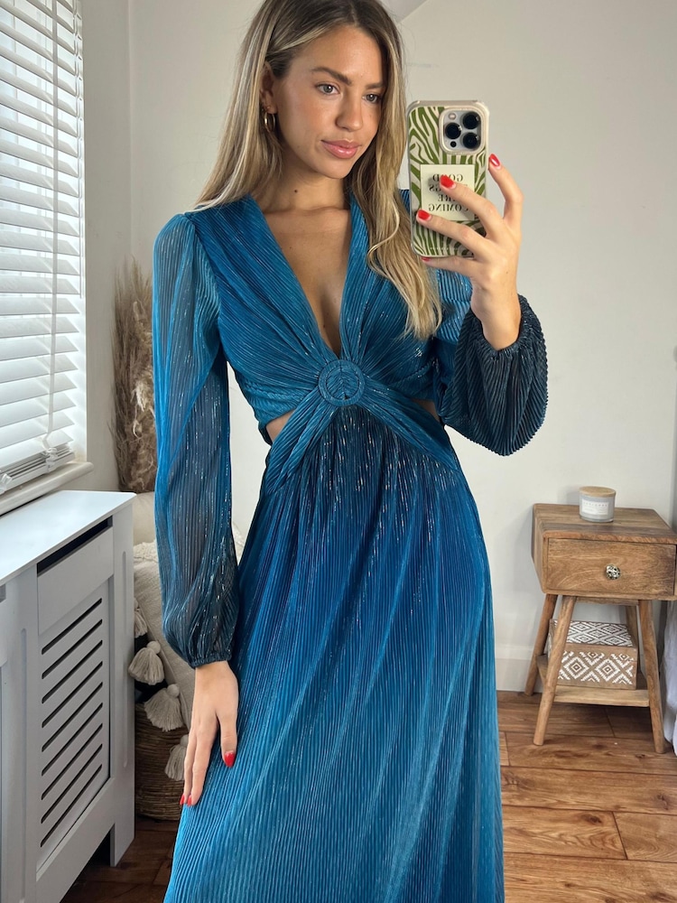 Style Cheat Blue Tami Cut Out Maxi Dress - Image 4 of 4