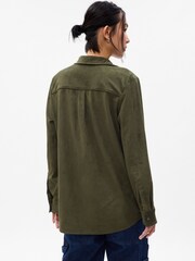 Gap Green Faux Suede Long Sleeve Shirt - Image 2 of 2