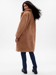Gap Brown Long Sherpa Coat - Image 4 of 5
