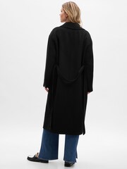 Gap Black Wool Wrap Coat - Image 5 of 5