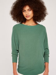 Apricot Green Clean Look Batwing Jumper - Image 1 of 1