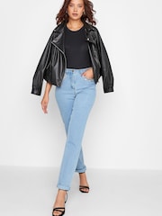 Long Tall Sally Blue UNA Mom Jewel Pocket Jean - Image 2 of 5