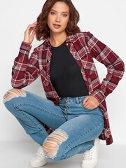 Long Tall Sally Blue Button Fly Distressed Slim Jean - Image 2 of 4