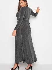 Yours Curve Silver London Party Knot Front Maxi Dress - Image 3 of 4