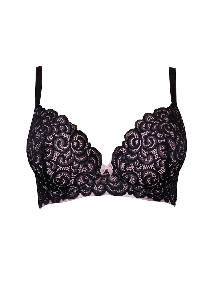 Noir - Soutien-gorge Pour Moi Romance push-up à bonnets moulés et décolleté plongeant - Image 4 of 5
