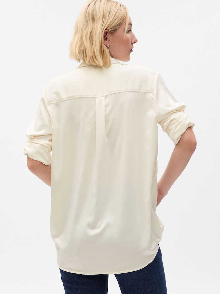 Cream - Gap Satin-Hemd - Bild 2 von 2 Cream - Gap Satin-Hemd - Bild 2 von 2