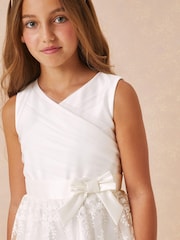 Lipsy White Embroidered Skirt Occasion Dress - Image 3 of 3