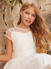 Lipsy Ivory Pearl Trim Occasion Dress - Image 4 of 4