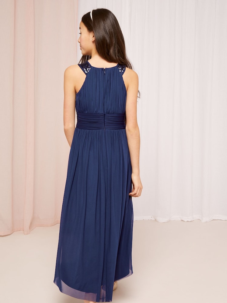 Lipsy Navy Embellished Strap Midi Occasion Dress - Image 1 of 3 Lipsy Navy Embellished Strap Midi Occasion Dress - Image 1 of 3