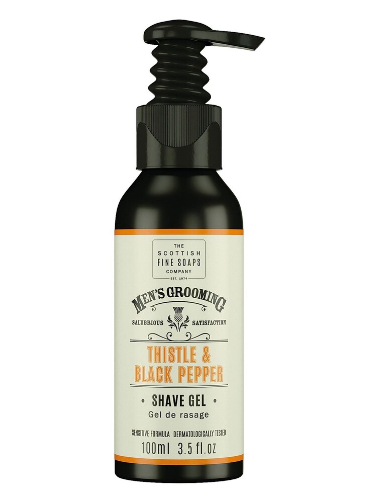 Scottish Fine Soaps Thistle  Black Pepper Shave Gel 100ml Pump - Image 1 of 1