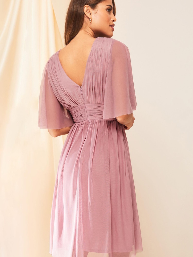 Lipsy Kurzärmeliges Brautjungfern-Midikleid im Empire-Stil - Bild 2 von 4 Lipsy Kurzärmeliges Brautjungfern-Midikleid im Empire-Stil - Bild 2 von 4