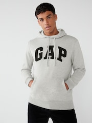 Gap Grey Pullover Arch Logo Hoodie - Image 1 of 4