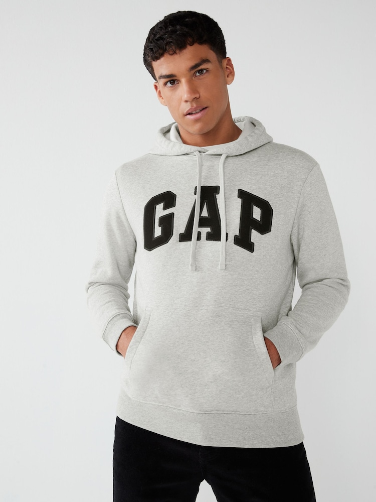 Gap Grey Pullover Arch Logo Hoodie - Image 1 of 4