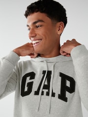 Gap Grey Pullover Arch Logo Hoodie - Image 3 of 4