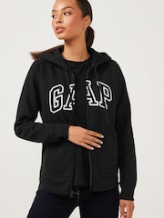 Gap Black Logo Zip Up Hoodie - Image 1 of 4
