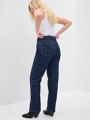 Темно-синий индиго - Джинсы прямого кроя с завышенной талией Gap Cheeky - Image 2 of 6