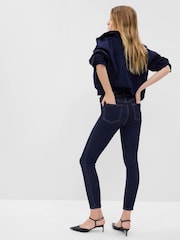 Gap Dark Indigo Blue Stretch Mid Rise True Skinny Jeans - Image 3 of 8