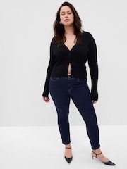 Gap Dark Indigo Blue Stretch Mid Rise True Skinny Jeans - Image 5 of 8