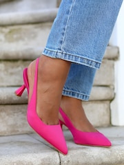 Linzi Pink Fuchsia Presley Slingback Court Shoe With Stiletto Heel - Image 1 of 4