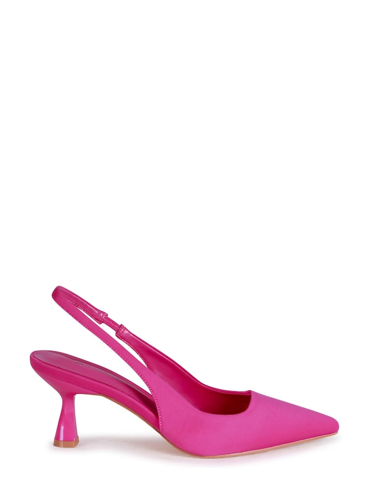 Linzi Pink Fuchsia Presley Slingback Court Shoe With Stiletto Heel - Image 2 of 4