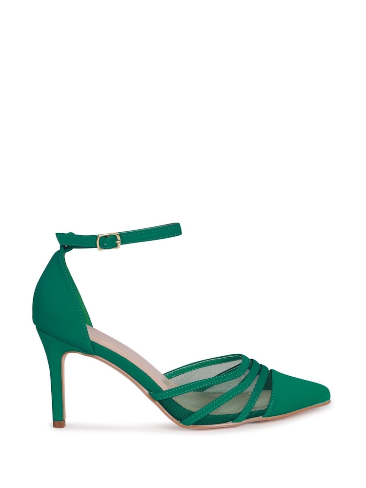 zelena - Stiletto peta z mrežastim sprednjim detajlom Linzi Serri Court - Slika 2 iz 4