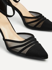 Linzi Black Black Serri Court Stiletto Heel With Mesh Front Detail - Image 4 of 5