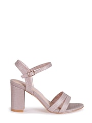 Pink - Linzi Horizon Zarte Glitzersandalen mit Blockabsatz - Bild 2 von 4
