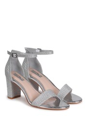 Linzi Silver Francine Open Toe Closed Back Block Heeled Sandal - Image 2 of 3