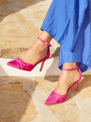 Roza fuksija - Stiletto peta z mrežastim sprednjim detajlom Linzi Serri Court - Slika 1 iz 5