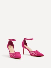 Roza fuksija - Stiletto peta z mrežastim sprednjim detajlom Linzi Serri Court - Slika 3 iz 5