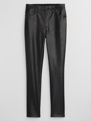Gap Black High Waisted Slim Faux-Leather Trousers - Image 5 of 6