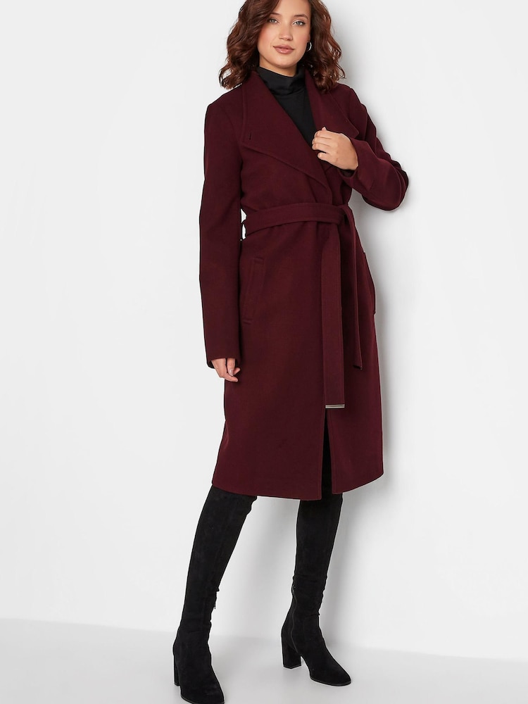 Long Tall Sally Red Wrap Coat - Image 1 of 4