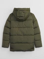 Gap Green Water Resistant Cold Control Quilted Parka Jacket - Image 2 of 2