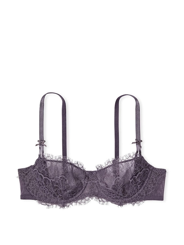 Victoria's Secret Tornado Grey Unlined Balcony Lightly Lined Lace Demi Bra - Image 1 of 1 Victoria's Secret Tornado Grey Unlined Balcony Lightly Lined Lace Demi Bra - Image 1 of 1