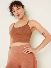 Victoria's Secret PINK Cinnamon Spice Brown Seamless Lightly Lined Bra - Image 1 of 4