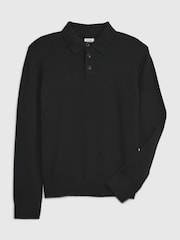Gap Black Polo Long Sleeve Jumper (4-13yrs) - Image 1 of 1