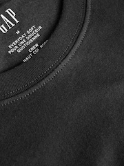 Gap Black Short Sleeve Everyday 100% Cotton Crew Neck T-Shirt - Image 10 of 10