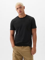 Gap Black Short Sleeve Everyday 100% Cotton Crew Neck T-Shirt - Image 2 of 10