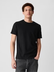 Gap Black Short Sleeve Everyday 100% Cotton Crew Neck T-Shirt - Image 5 of 10