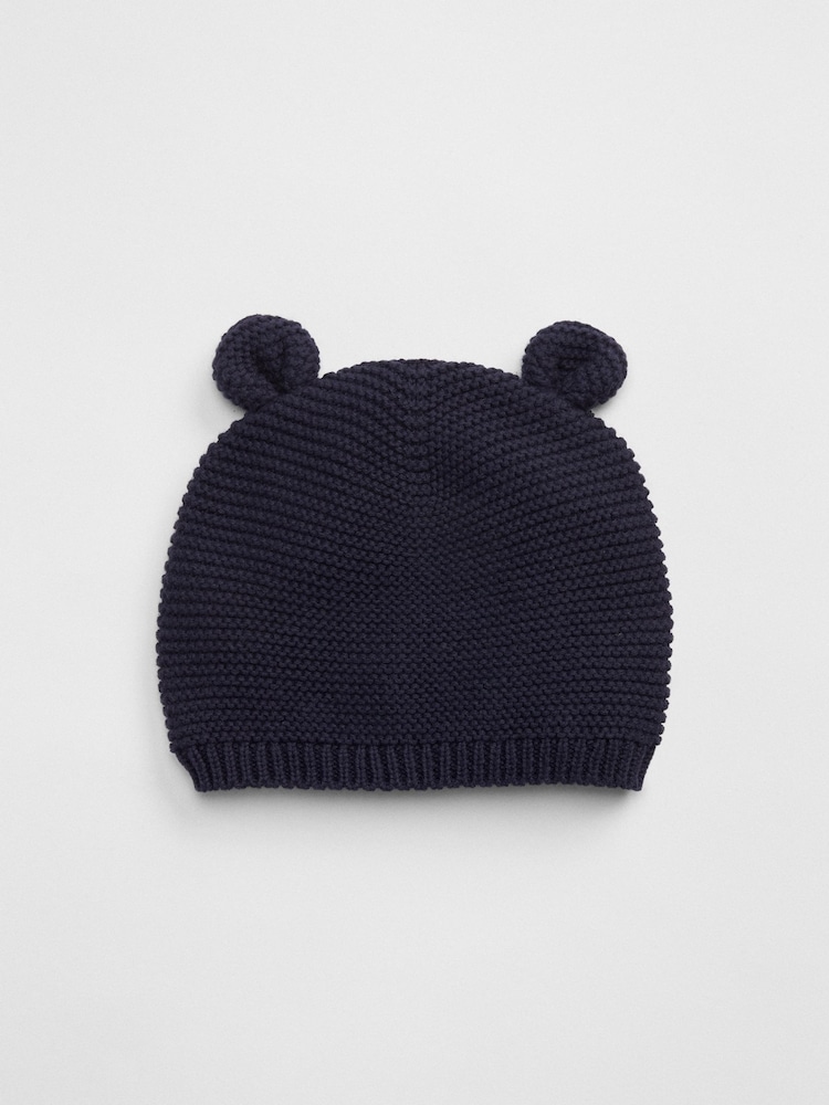 Gap Navy Blue Brannan Bear Soft Cotton Knit Beanie Hat (Newborn-24mths) - Image 1 of 1