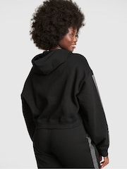 Victoria's Secret PINK Pure Black Shine Cropped Hoodie - Image 2 of 3