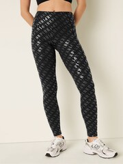 Victoria's Secret PINK Wet Look Black High Waist Full Length Legging - Image 1 of 1