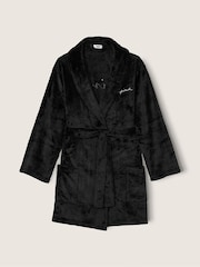 Victoria's Secret PINK Pure Black Cosy Long Sleeve Dressing Gown - Image 1 of 2