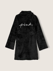 Victoria's Secret PINK Pure Black Cosy Long Sleeve Dressing Gown - Image 2 of 2