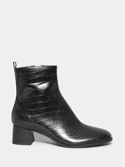Long Tall Sally Black Block Heel Boot - Image 1 of 4