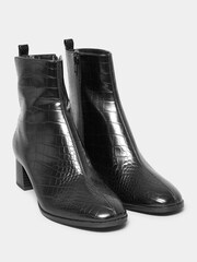 Long Tall Sally Black Block Heel Boot - Image 2 of 4