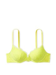 Victoria's Secret Lime Citron Yellow Push Up Lightly Lined Lace Demi Bra - Image 3 of 3