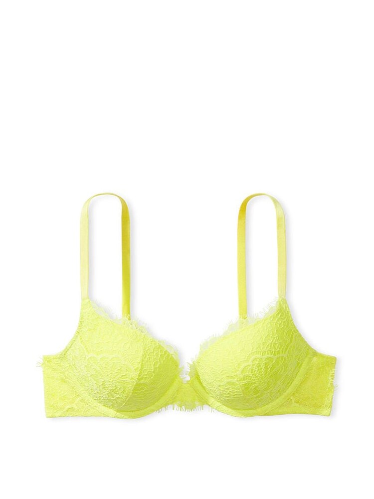 Victoria's Secret Lime Citron Yellow Push Up Lightly Lined Lace Demi Bra - Image 3 of 3 Victoria's Secret Lime Citron Yellow Push Up Lightly Lined Lace Demi Bra - Image 3 of 3