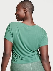 Victoria's Secret Gem Green Ruched Modal T-Shirt - Image 2 of 4