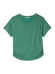 Victoria's Secret Gem Green Ruched Modal T-Shirt - Image 3 of 4